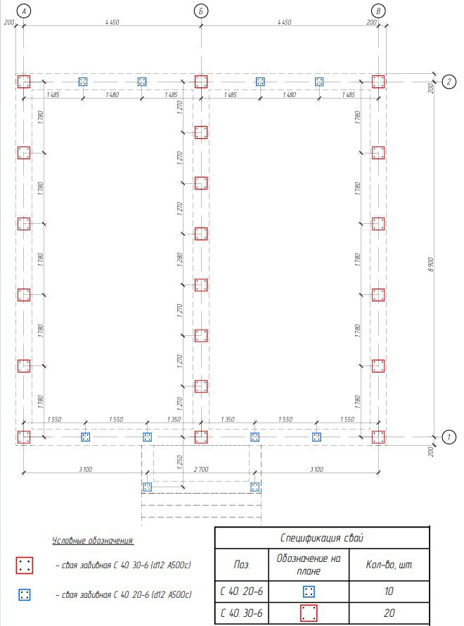 проект свайного поля