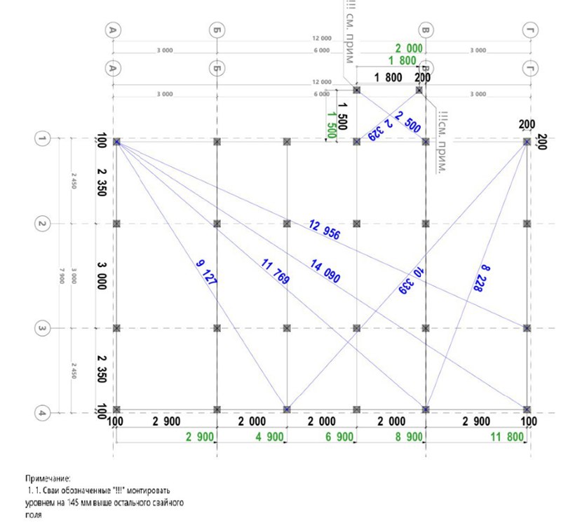 Проект свайного поля 26 свай