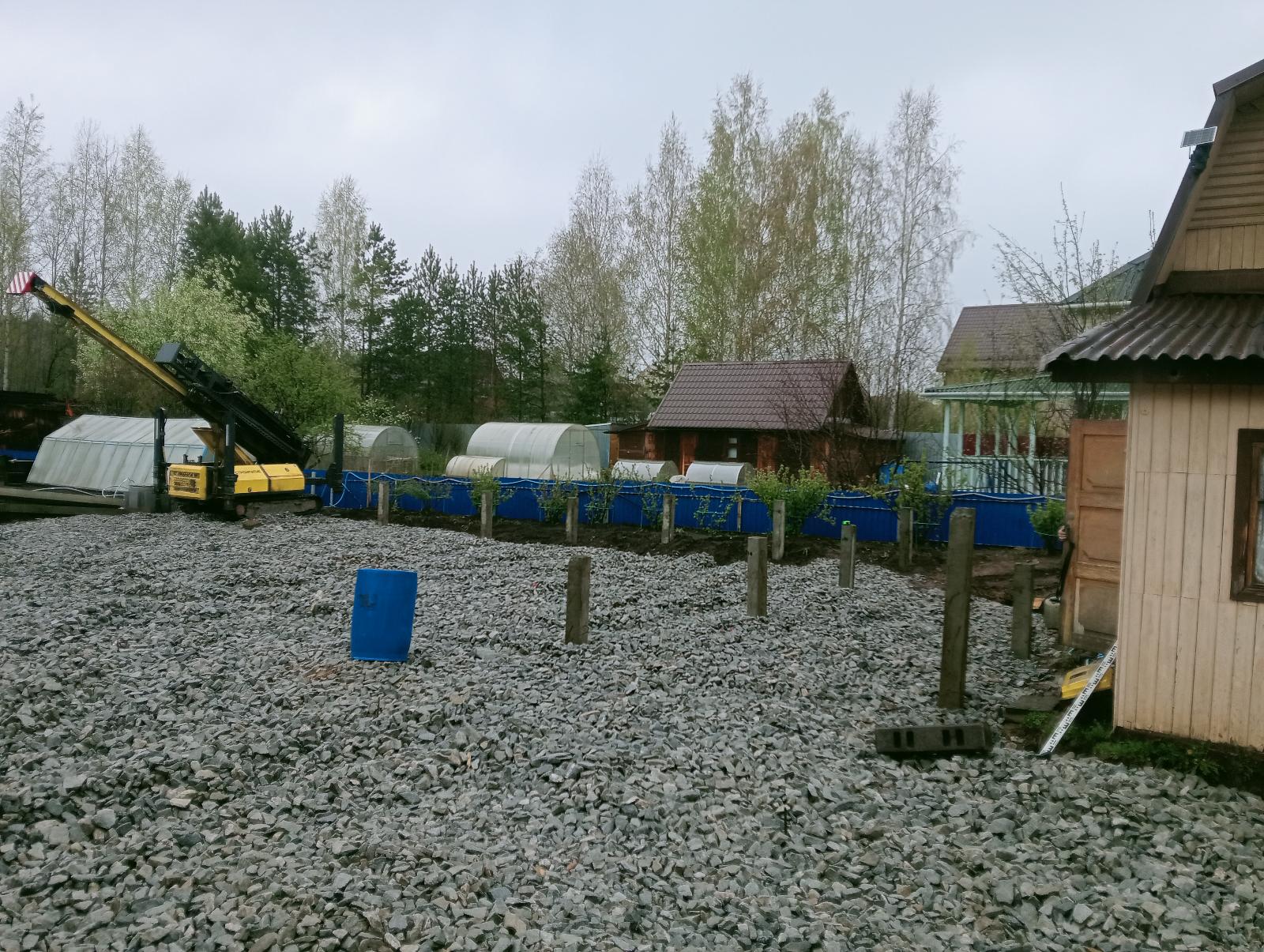 Свайное поле 16,2×13,2 м под большой дом в СНТ Перейма, Свердловская область