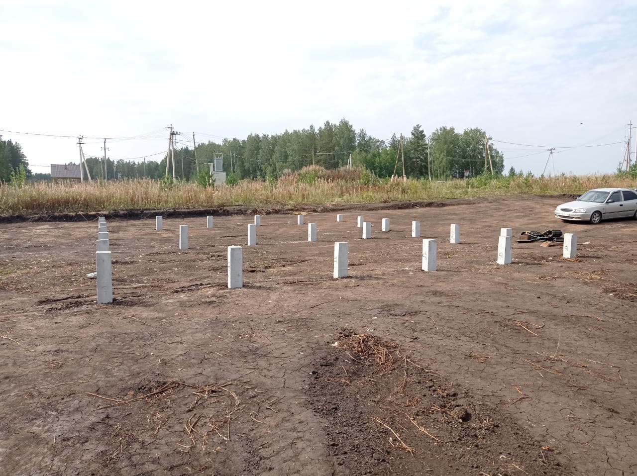 Свайное поле с третьего ракурса