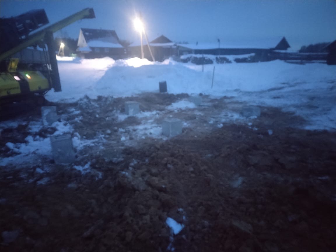 Свайное поле под металлоконструкцию