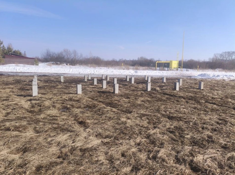 готовый свайный фундамент из ЖБ свай 200х200х3000, деревня Дубская